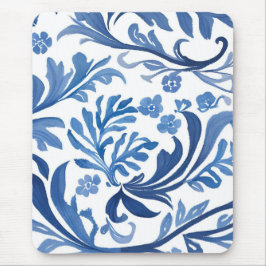 Alfombrilla De Ratón Blue & White Floral Design | Chinoiserie Pattern