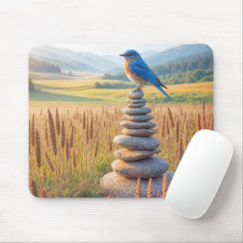 Alfombrilla De Ratón Bluebird On Field Cairn