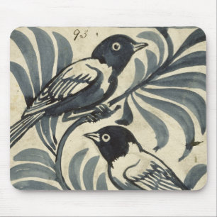 Alfombrilla De Ratón Bluebirds (w/c en el papel)