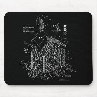 Alfombrilla De Ratón Blueprint Trojan Horse Rabbit Funny