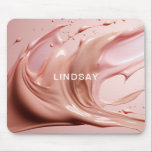 Alfombrilla De Ratón Blush Pink Beauty<br><div class="desc">Custom Blush Pink Mouse Pads with your Name or Text. Add a stylish touch to your workspace with this elegant blush pink custom mouse pad featuring a soft cosmetic-inspired texture design. The modern and feminine look brings a warm, creative atmosphere to any desk while keeping your workspace organized and professional....</div>