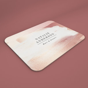 Alfombrilla De Ratón Blush Rosa Dorado Moderno Negocio Pequeño Femenino