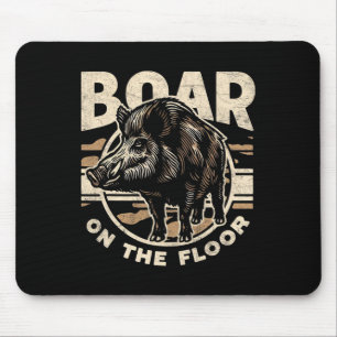 Alfombrilla De Ratón Boar en el suelo: Vintage camo Wild Hog Retr