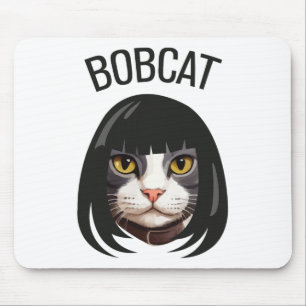 Alfombrilla De Ratón Bobcat Funny Cat Bob Haircut Trending Comedy Cat G