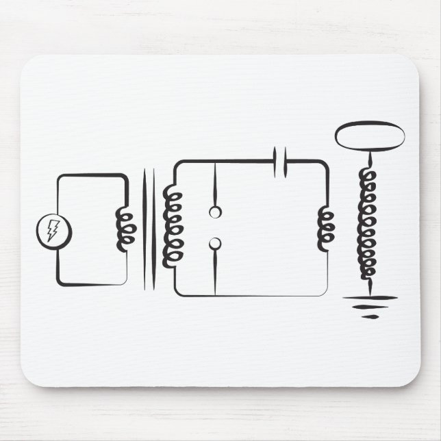 Alfombrilla De Ratón Bobina de Tesla (Frente)