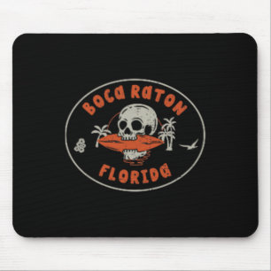 Alfombrilla De Ratón Boca Raton Florida Fl Vintage Surf Playa Frente Y