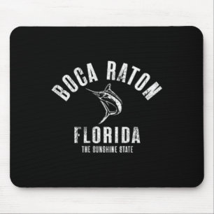 Alfombrilla De Ratón Boca Raton Florida Playa Fl Retro Vintage Playa Fr