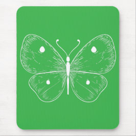 Alfombrilla De Ratón Boceto delicado mariposa