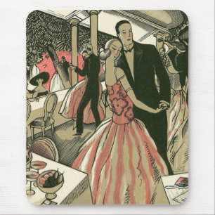 Alfombrilla De Ratón Boda Art Déco Vintage, Primer Baile de Recién Casa