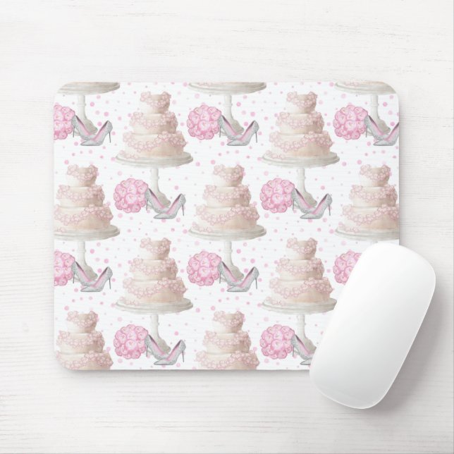 Alfombrilla De Ratón Boda Cake Mousepad (Con ratón)