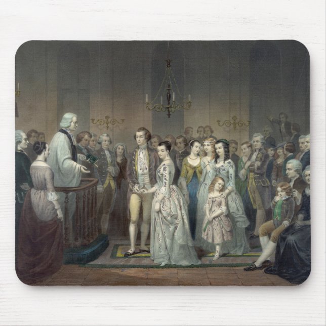 Alfombrilla De Ratón Boda de George Washington mousepad (Frente)