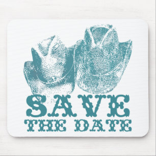 Alfombrilla De Ratón Boda de la granja Bluestone Verde azulado Western