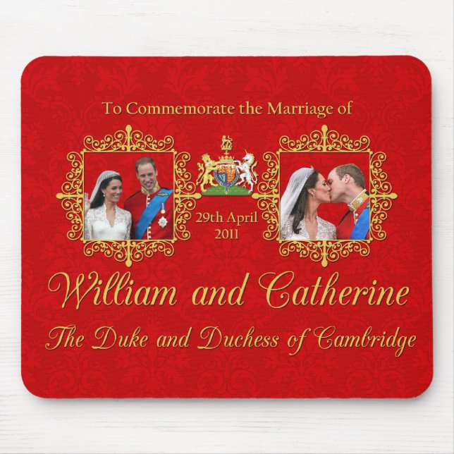 Alfombrilla De Ratón Boda real el duque y la duquesa de Cambridge (Frente)