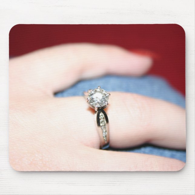 Alfombrilla De Ratón Boda Ring Mousepad-Personalizable (Frente)