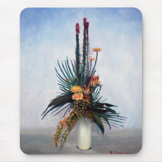 Alfombrilla De Ratón Bodegón de flores/Vida residual de las flores (Frente)