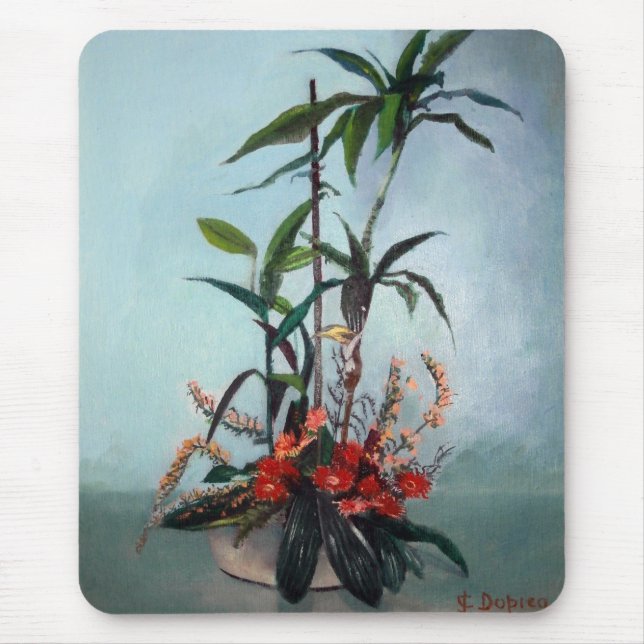 Alfombrilla De Ratón Bodegón de flores/Vida residual de las flores (Frente)