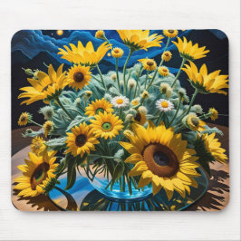 Alfombrilla De Ratón Bodegón Flores y Noche 1 - 001