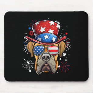 Alfombrilla De Ratón Boerboel Patriótico Bandera De Usa 4 De Julio Aman