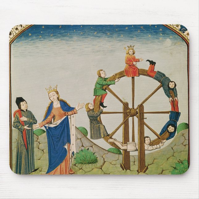 Alfombrilla De Ratón Boethius con la rueda de la fortuna (Frente)