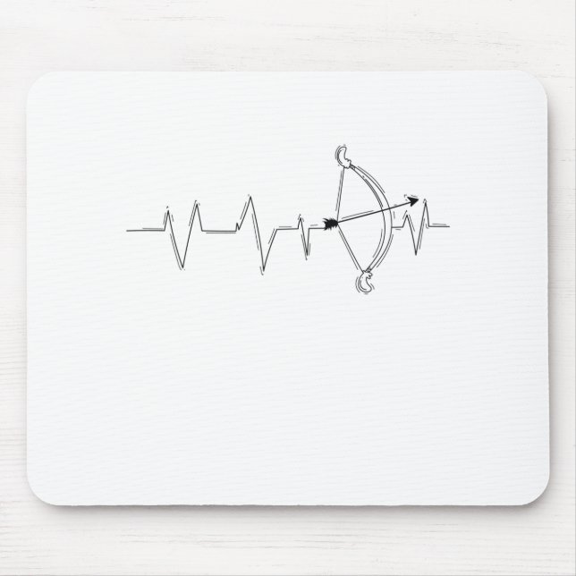 Alfombrilla De Ratón Bogenschießen Herzschlag fürs Pfeil und Bogen (Frente)