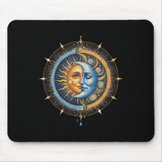 Alfombrilla De Ratón Boho Celestial Sun Y Moon Mystical Hipe 90