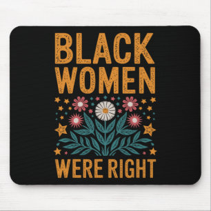 Alfombrilla De Ratón Boho floral resiste a Trump Las mujeres negras est