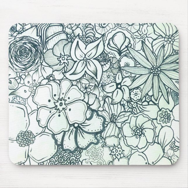 Alfombrilla De Ratón Boho Mousepad floral (Frente)