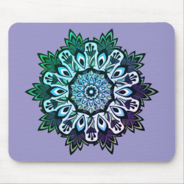 Alfombrilla De Ratón Boho Sage Green Flower Mandala