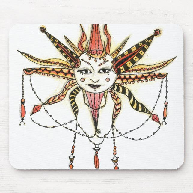 Alfombrilla De Ratón Boho Soleil Dibujado a Mano (Frente)