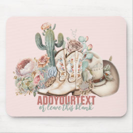 Alfombrilla De Ratón Boho vaquero del desierto vaquero botas vaquero go