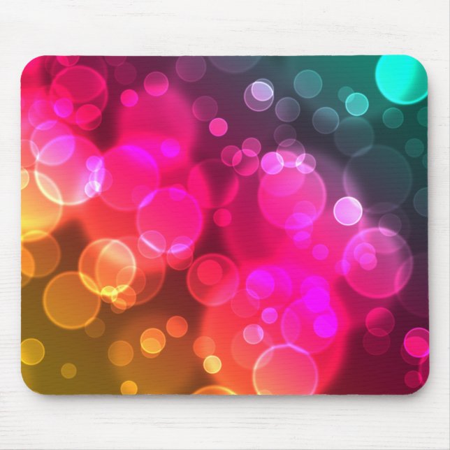 Alfombrilla De Ratón Bokeh geométrico burbujea Mousepad (Frente)