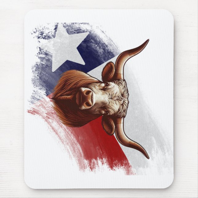 Alfombrilla De Ratón Bola de longhorn de Texas (Frente)