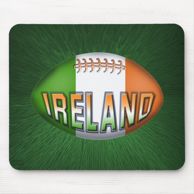 Alfombrilla De Ratón Bola de rugbi de Irlanda (Frente)