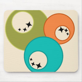 Alfombrilla De Ratón Bolas de bolos modernas de mediados del siglo