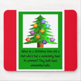 Alfombrilla De Ratón Bolas de la vasectomía = del navidad