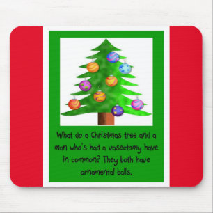 Alfombrilla De Ratón Bolas de la vasectomía = del navidad