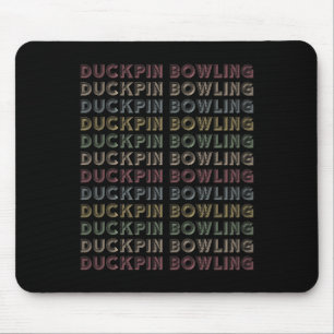 Alfombrilla De Ratón Bolera de bolos de pato retro repetitiva jugador d