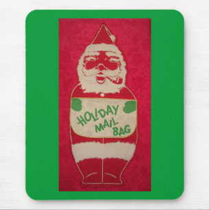 Alfombrilla De Ratón Bolsa de Vintage Santa Mail