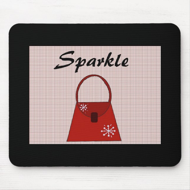 Alfombrilla De Ratón Bolso rojo de vacaciones - Esparkle (Frente)