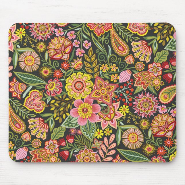 Alfombrilla De Ratón Bomba floral Mousepad (Frente)