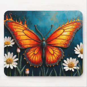 Alfombrilla De Ratón Bomba mariposa surrealista arte naturaleza camomil