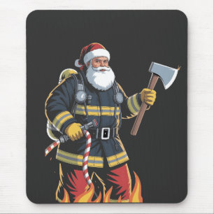 Alfombrilla De Ratón Bombero Camión de bomberos Árbol de Navidad Santa 