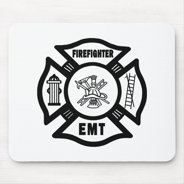 Alfombrilla De Ratón Bombero EMT Mousepad (Frente)