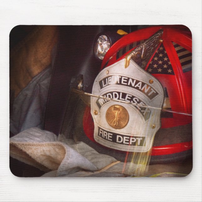 Alfombrilla De Ratón Bombero - La gorra de los tenientes (Frente)