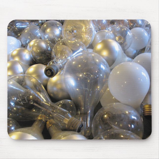 Alfombrilla De Ratón Bombilla luminosa Idea Luminosa Mousepad (Frente)