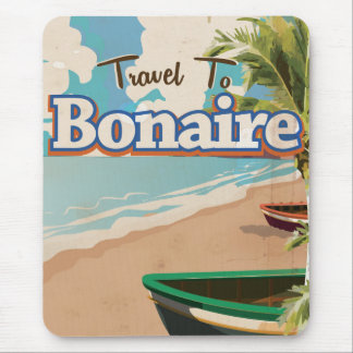 Alfombrilla De Ratón Bonaire vintage travel poster art.