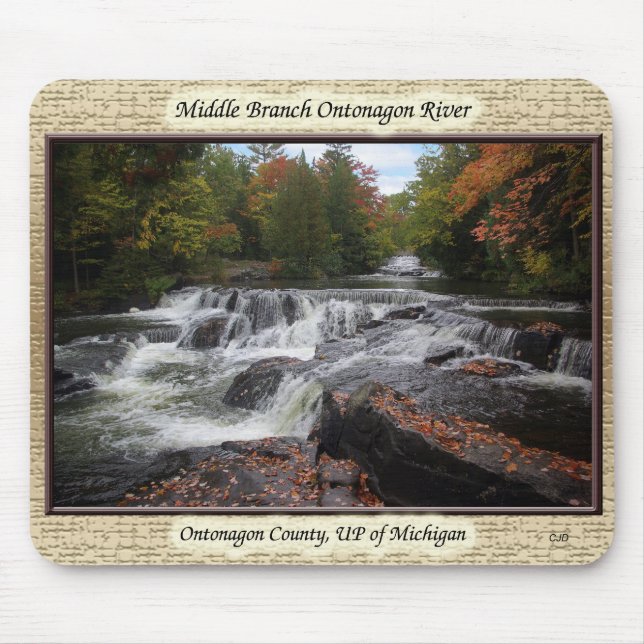 Alfombrilla De Ratón Bond Falls Cascades (Frente)