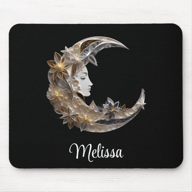 Alfombrilla De Ratón Bonita cara en la luna (Frente)