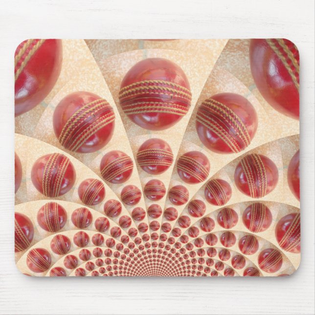 Alfombrilla De Ratón Bonita pelota de cuero rojo de críquet internacion (Frente)