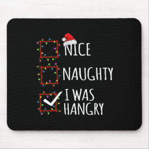Alfombrilla De Ratón Bonita traviesa, fui Navidades Hangry List Santa C